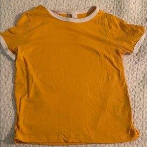 Yellow T-shirt with White Trim